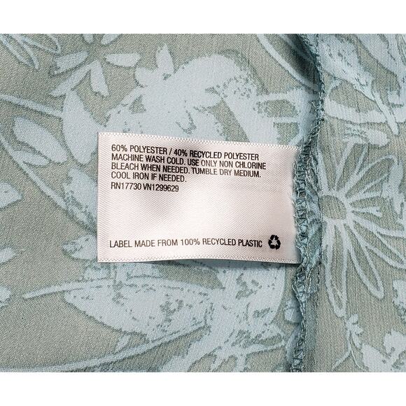 Wild Fable Sheer Floral Kimono Cardigan Light Blue, Ruffle Tie Front, Size Small - Picture 11 of 11